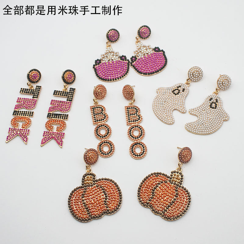 Artistic Skull-Inspired Drop Earrings Bowlift