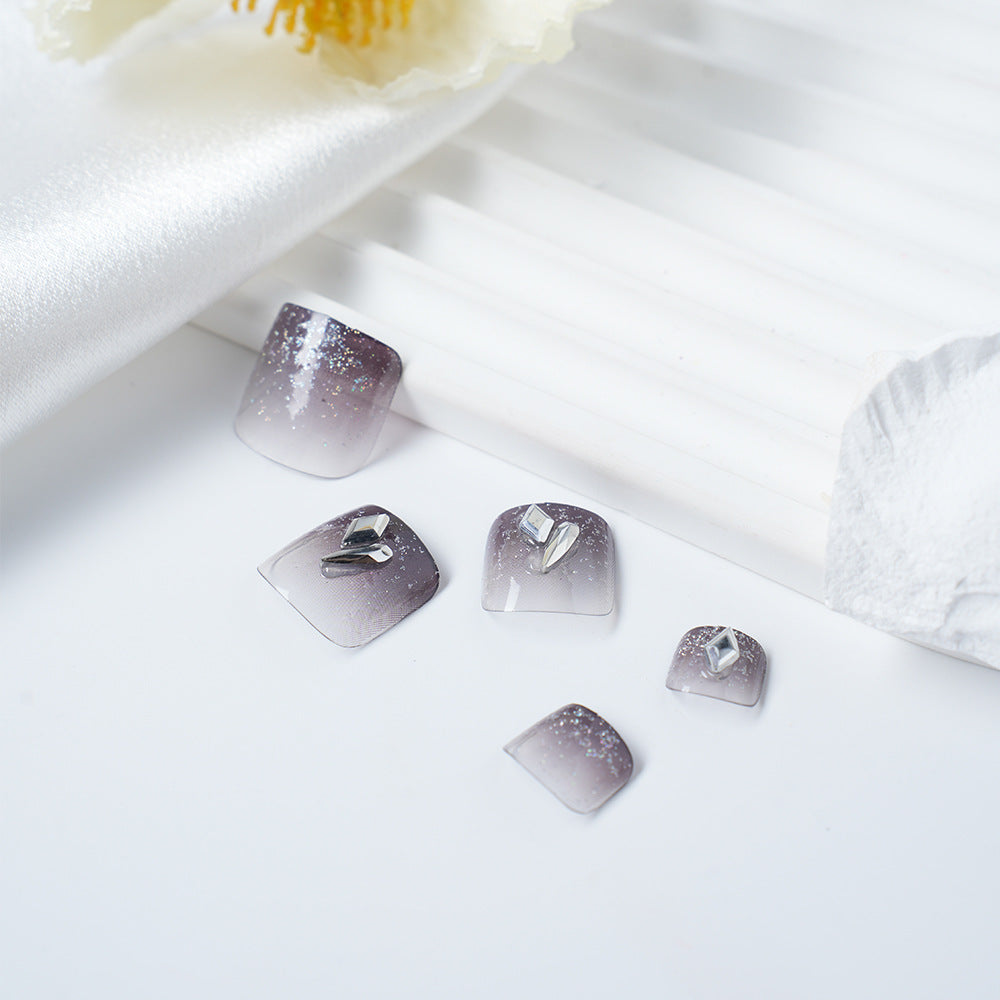 Glamorous Glitter Ombre Press-On Nail Set Bowlift