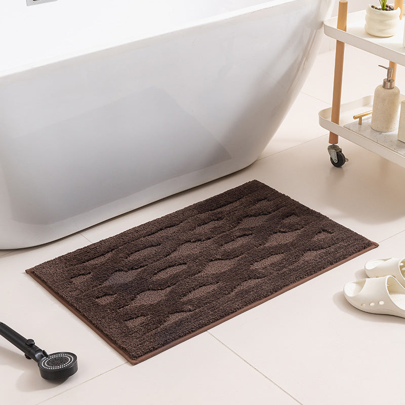 Plush Textured Bath Mat Bowlift