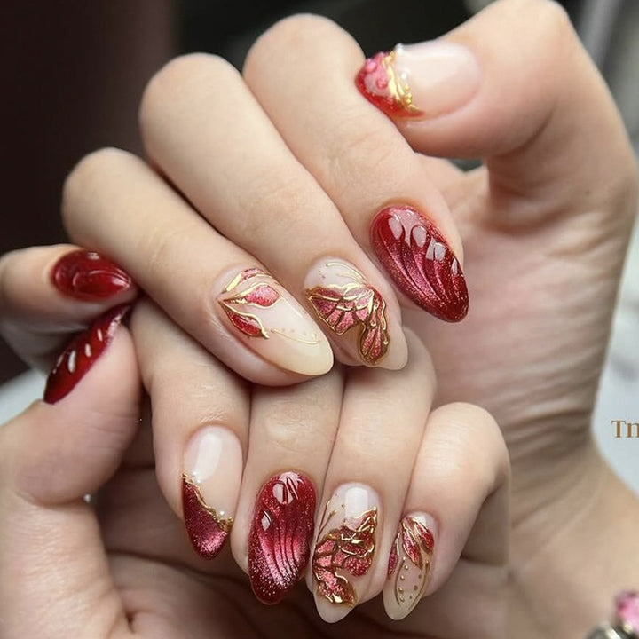 Artificial artificial nails with 3D decorations Bowlift