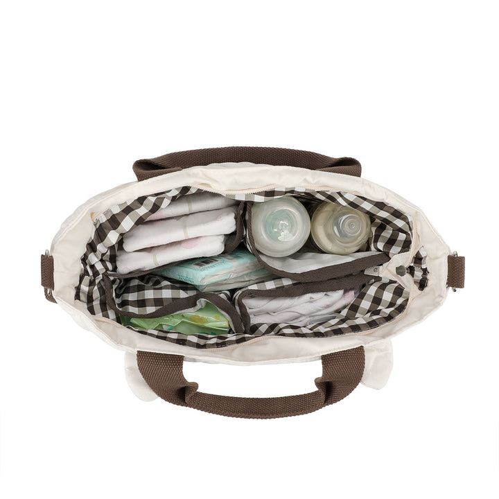 Quirliger Animal Motif Tote Bag Bowlift