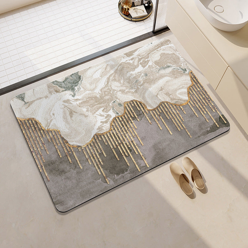 Playful Citrus-Themed Absorbent Bath Mat Bowlift