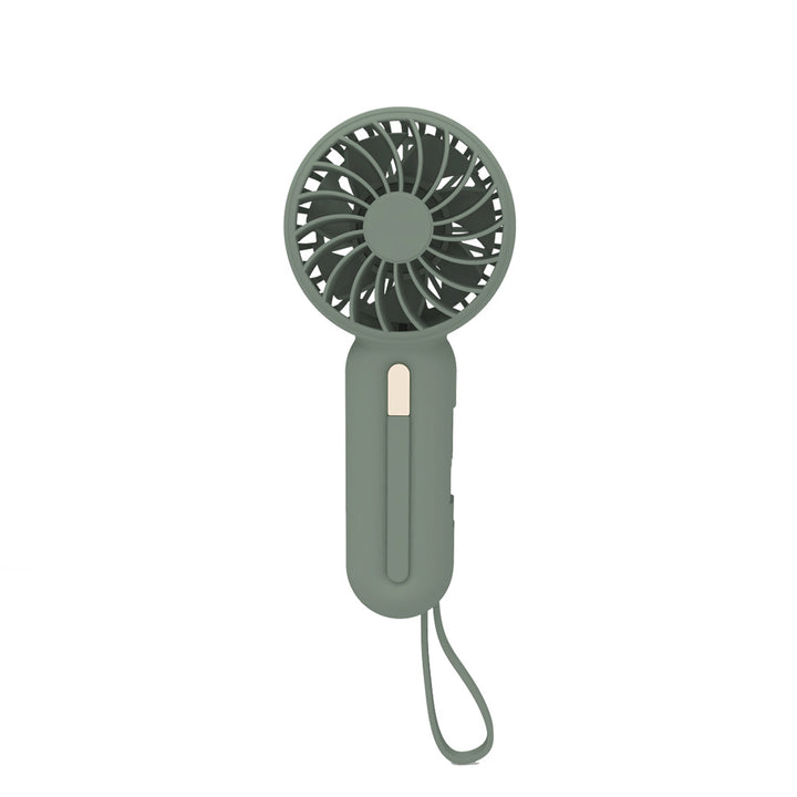 Unisex nan compact rechargeable battery handheld fan with foldable handle and carrying strap Bowlift