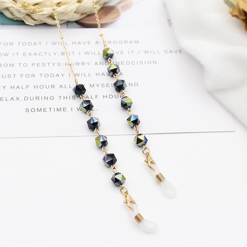 Crystal-Embellished Eyewear Chain Bowlift