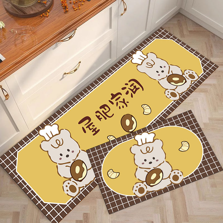 Cute Bear-Themed Kitchen Mat Bowlift