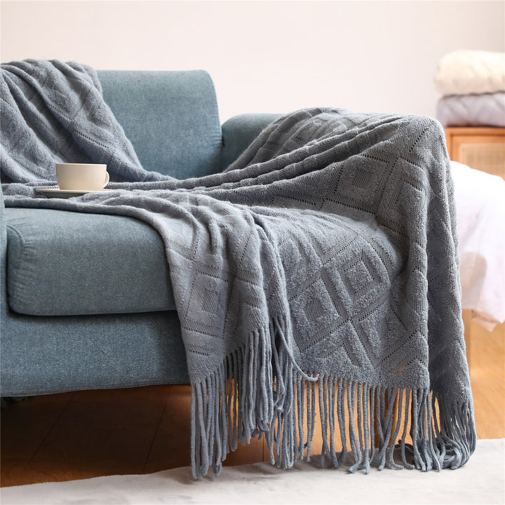 Cozy Decorative Woven Throw Blanket Bowlift