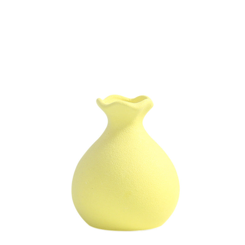 Unique Curved Ceramic Flower Vase Bowlift