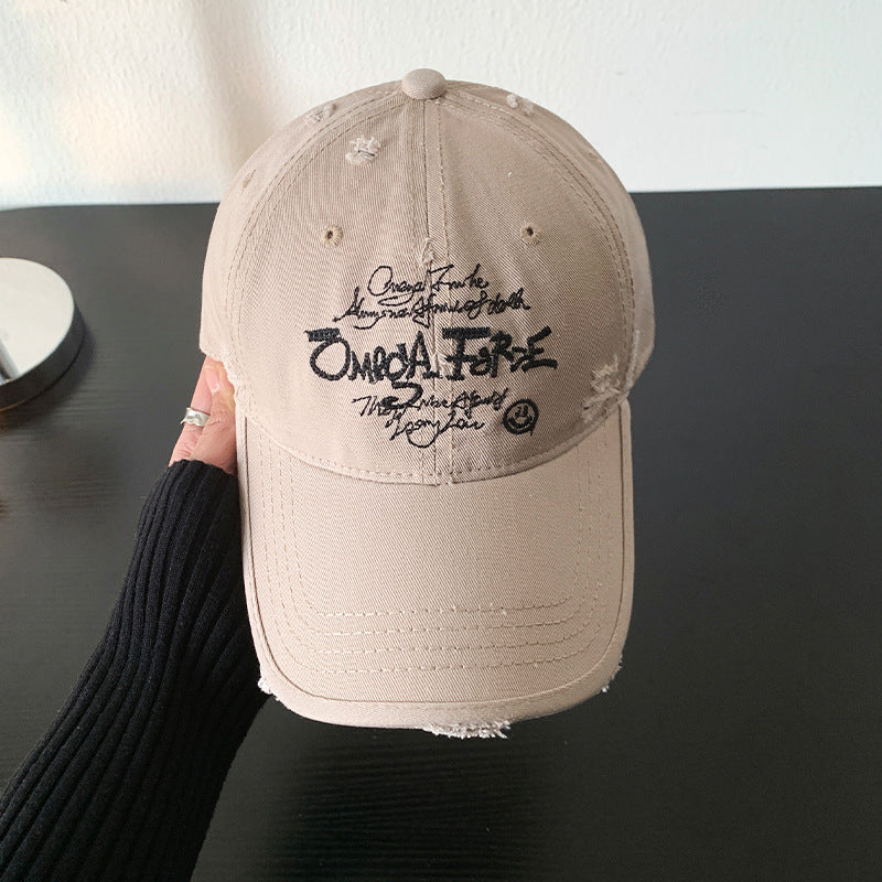Women's Distressed Graphic Adjustable Baseball Cap Bowlift