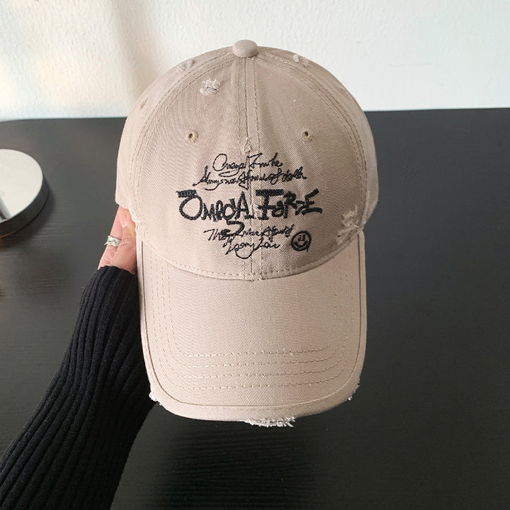 Women's Distressed Graphic Adjustable Baseball Cap Bowlift