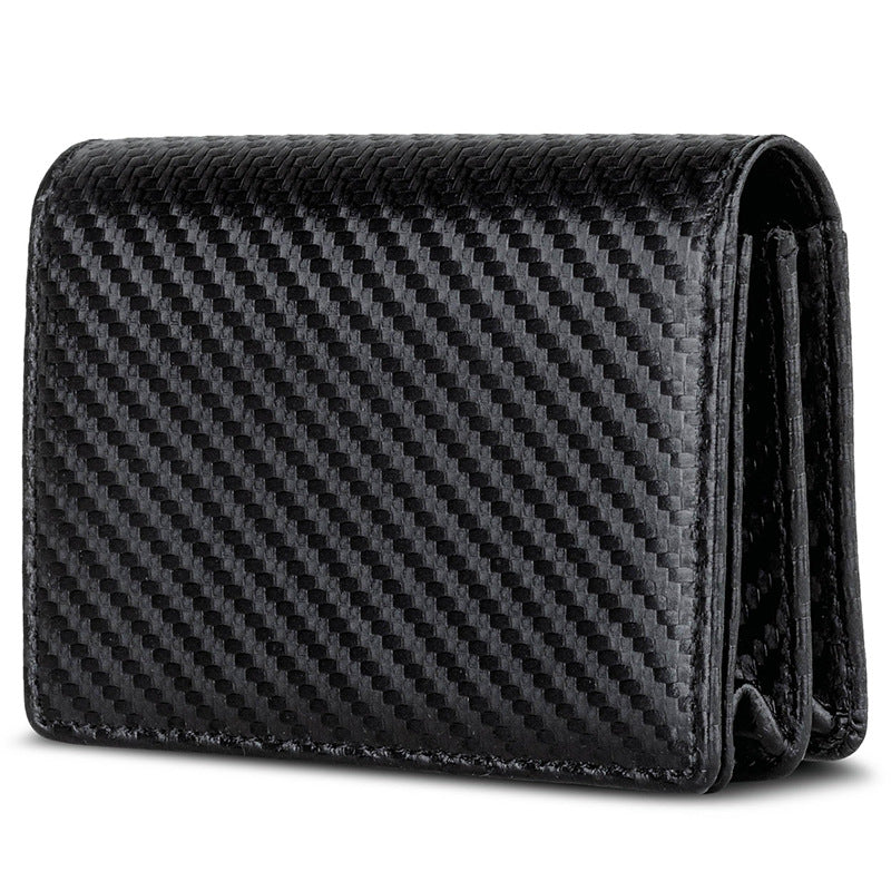 Sleek Textured Leather Wallet Bowlift