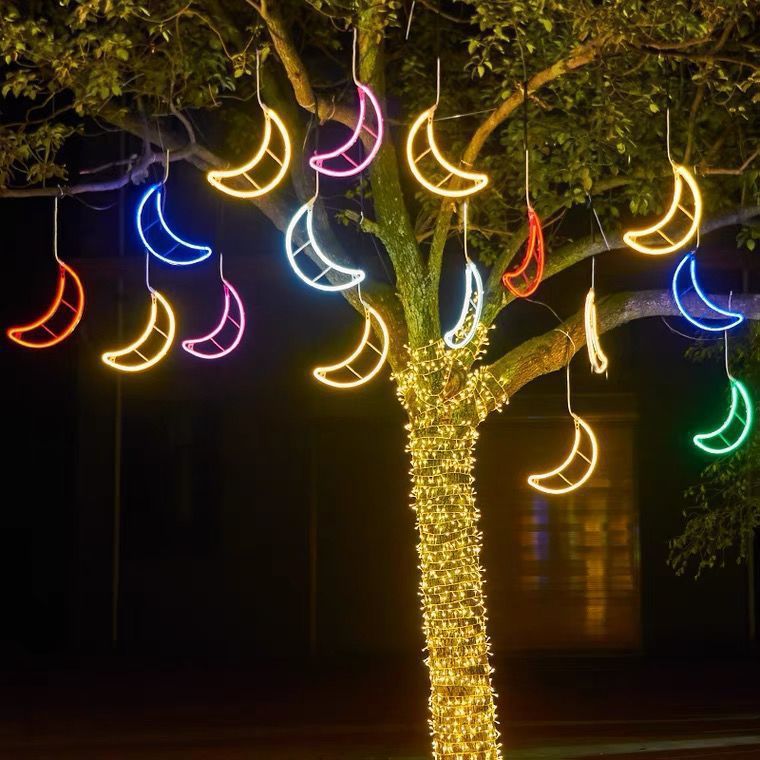 Decorative LED Moon String Lights Bowlift