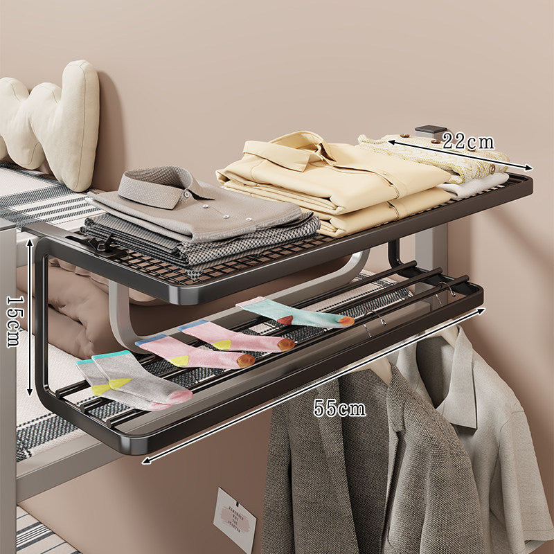 Over-Rail Bed Frame Zigzag Multi-Hanger Clothes Organizer