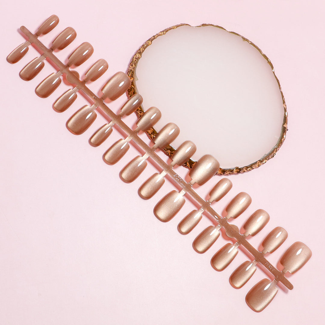 Premium Glossy Press-On Nails Set Bowlift