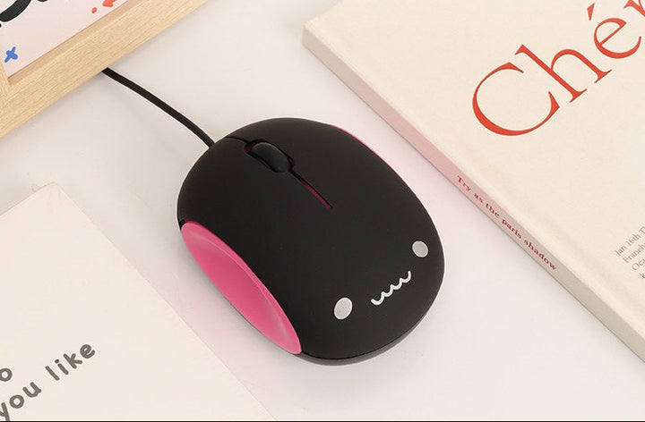 Cute Character Design Wired Mouse Bowlift