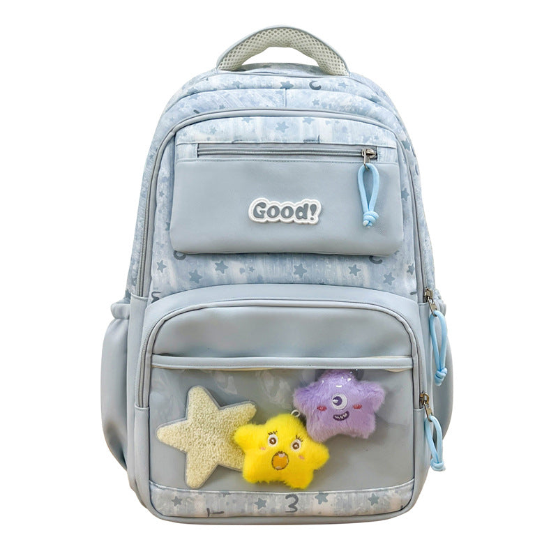 Children's Starry Print School Backpack Bowlift
