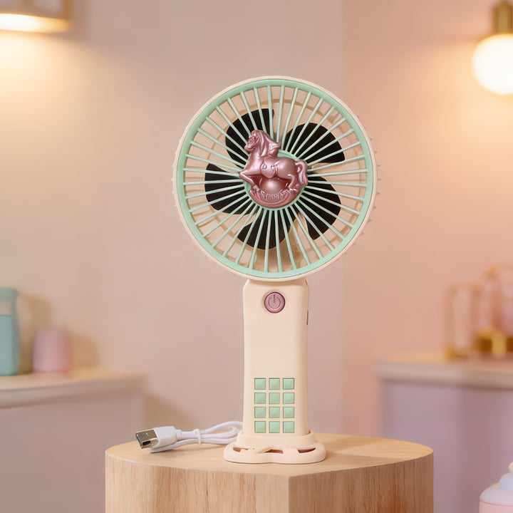 Women's Portable Mini Fan with Animal Design Bowlift
