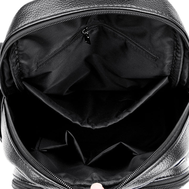 Fashionable Leather Backpack Bowlift