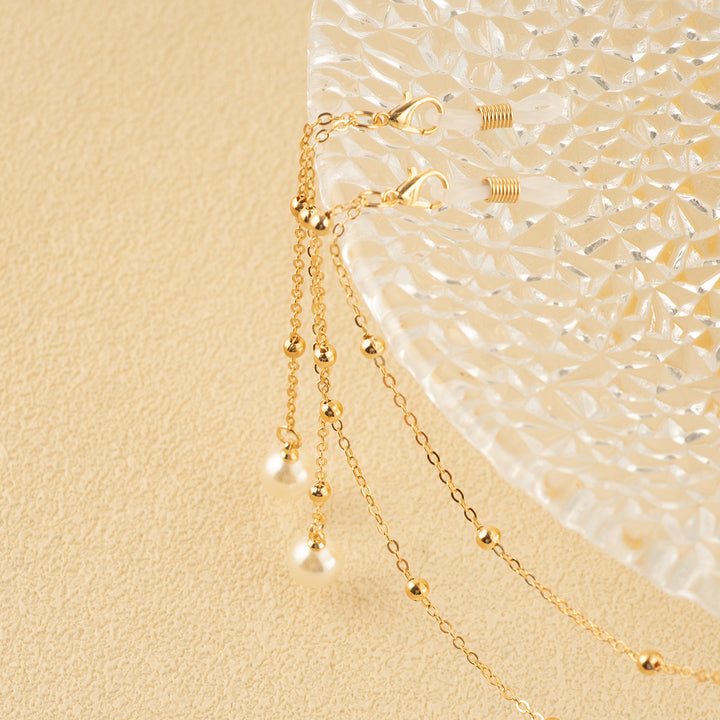 Elegant Pearl-Accent Eyewear Chain Bowlift