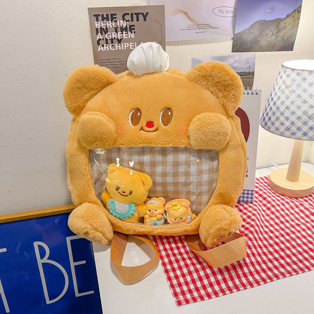 Plush shoulder bag with exclusive animal motif Bowlift