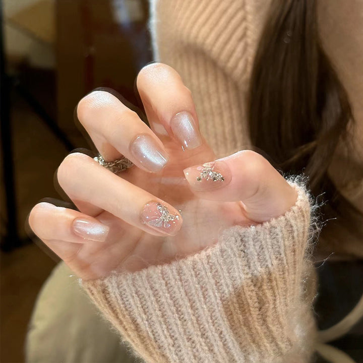 Natural Almond-Shaped Press-On Nails Bowlift