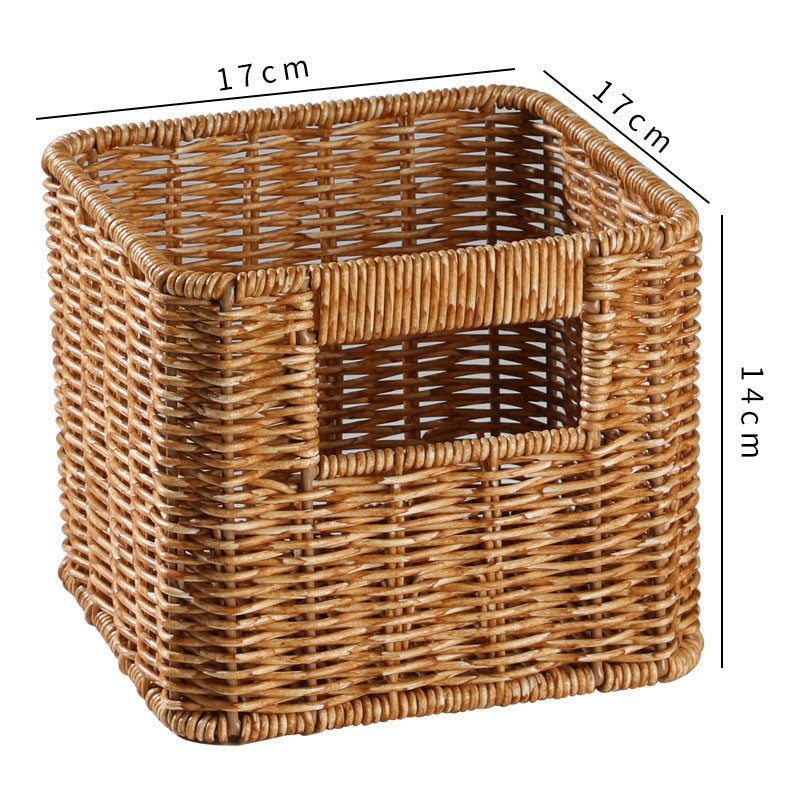 Handcrafted Rectangular Wicker Storage Bin Bowlift