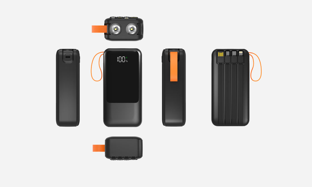 Portable power bank with smart LED display and multifunctional charging ports Bowlift