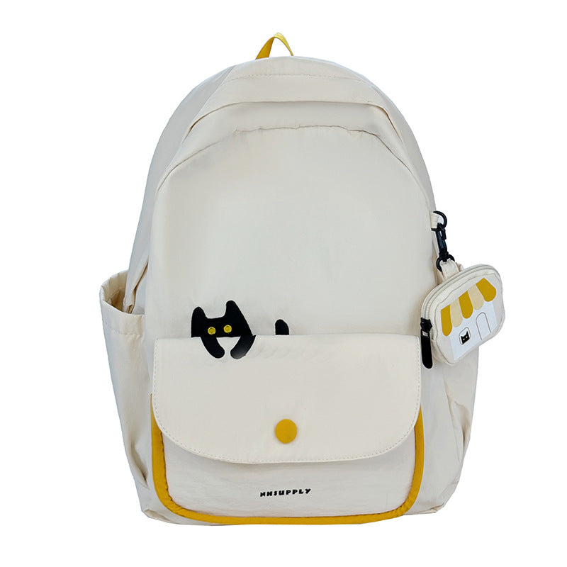 Playful backpack with cat design and versatile compartments Bowlift