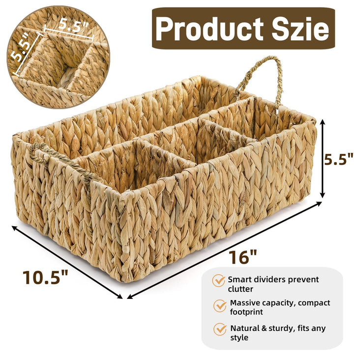 Woven Seagrass Organizer Basket Bowlift