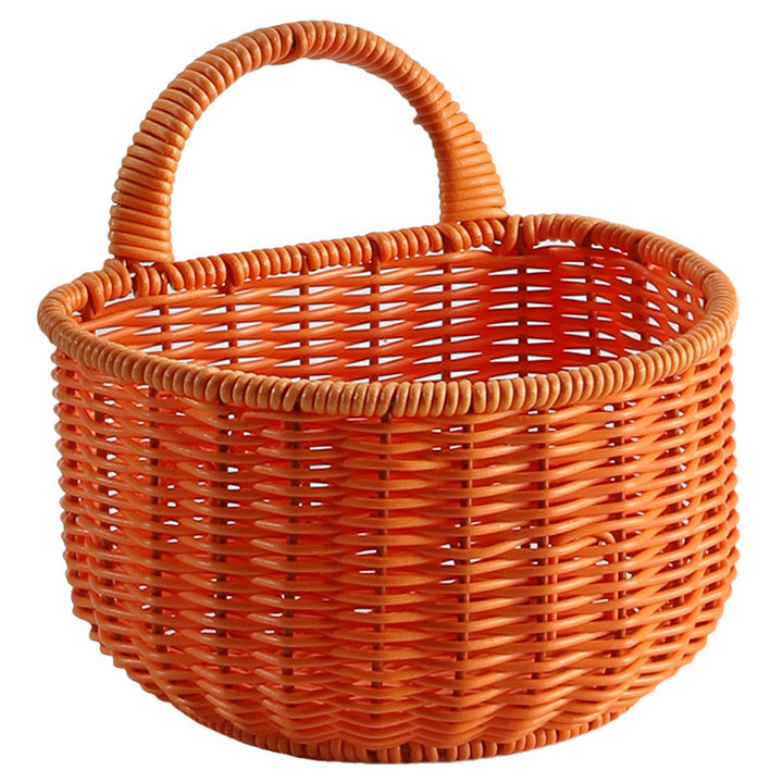 Handwoven Storage Basket with Ergonomic Handle Bowlift