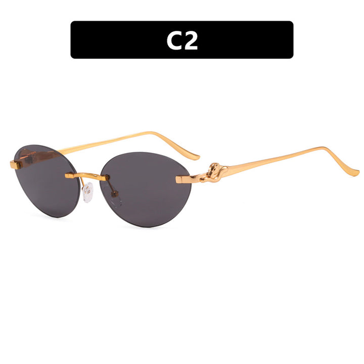 Women's round sunglasses with elegant, semi-transparent frame and fashionable details Bowlift