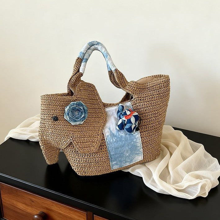 Playful straw bag Bowlift