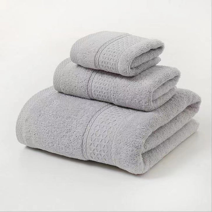 Terry Bath Towel Set with Elegant Structure Bowlift