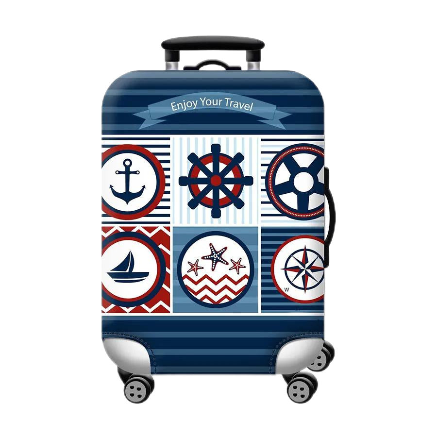 Women Hard Shell Suitcase with Trendy Surf and Palm Design Bowlift