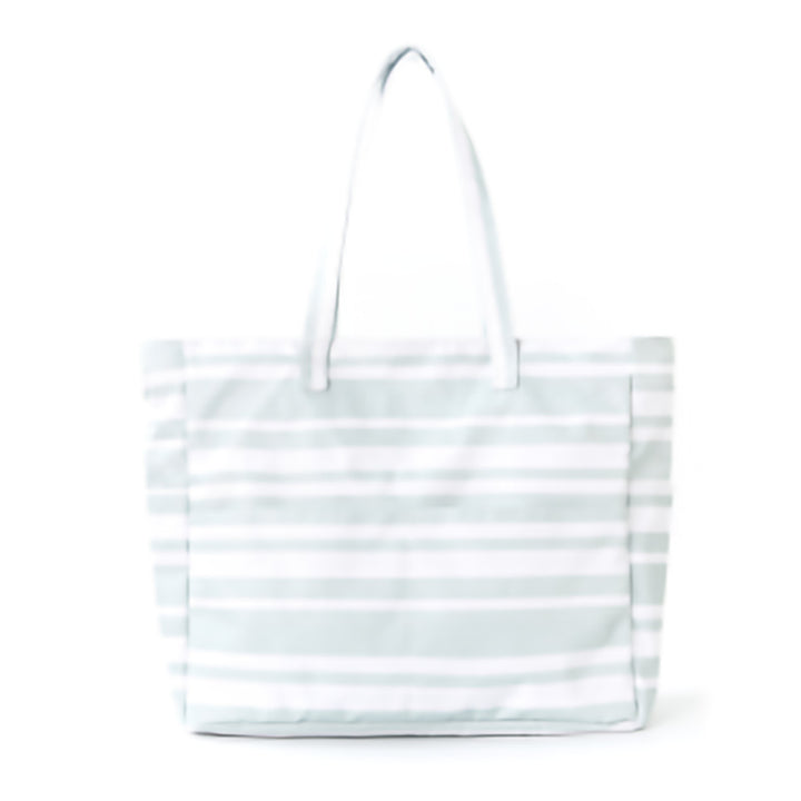 Spacious and Stylish Shopping Bag with Striped Pattern Bowlift