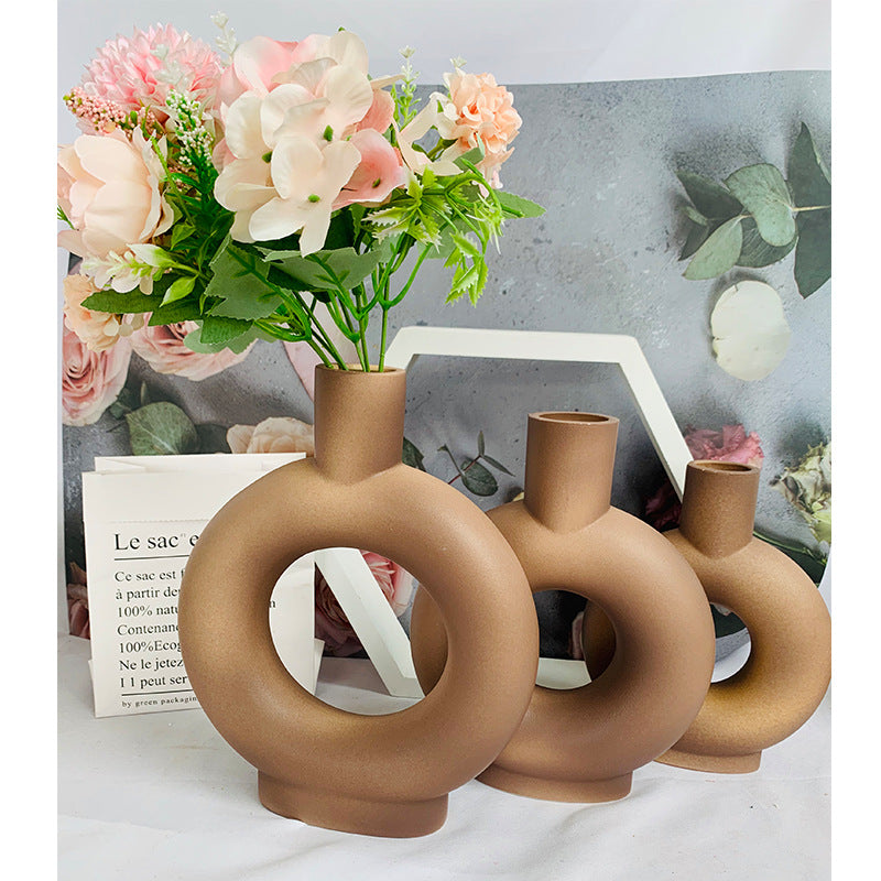 Modern Abstract Ceramic Flower Vase Bowlift