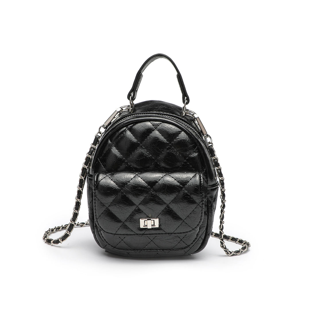 Quilted Metallic Mini Backpack Bowlift