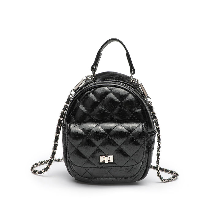 Quilted Metallic Mini Backpack Bowlift