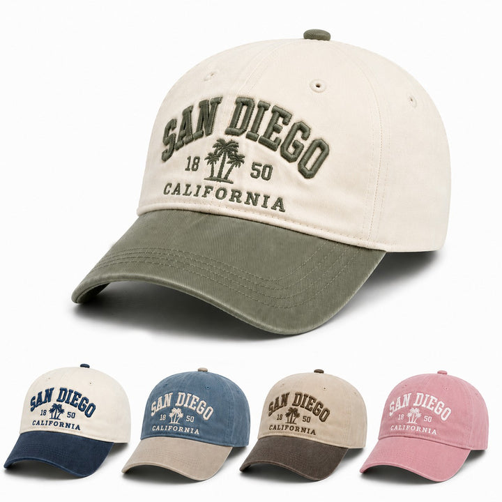 Women's stylish cotton cap with embroidered lettering Bowlift