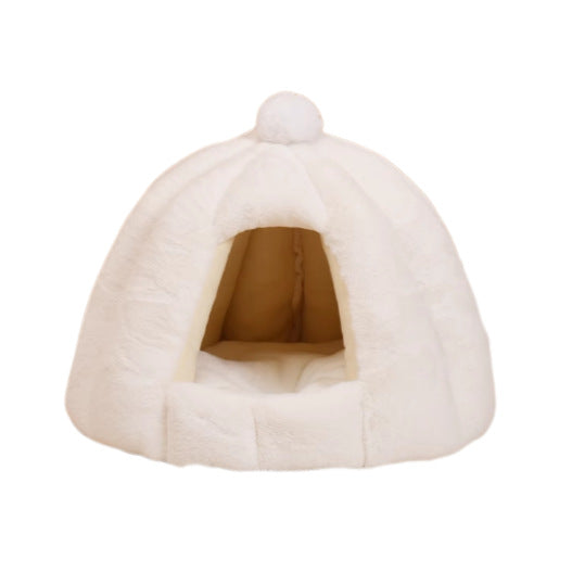 Cozy Pumpkin-Shaped Dog Bed