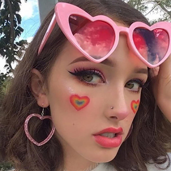Women's Heart-Shaped Sunglasses with Polarized Lenses and High-Quality Plastic Frame Bowlift