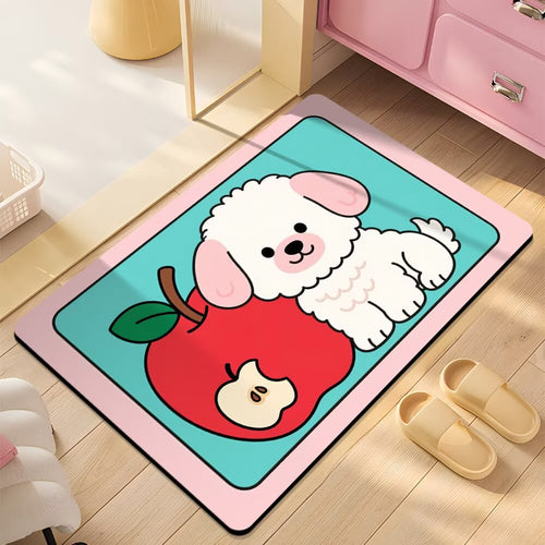 Cute Cartoon Dog Shower Mat Bowlift