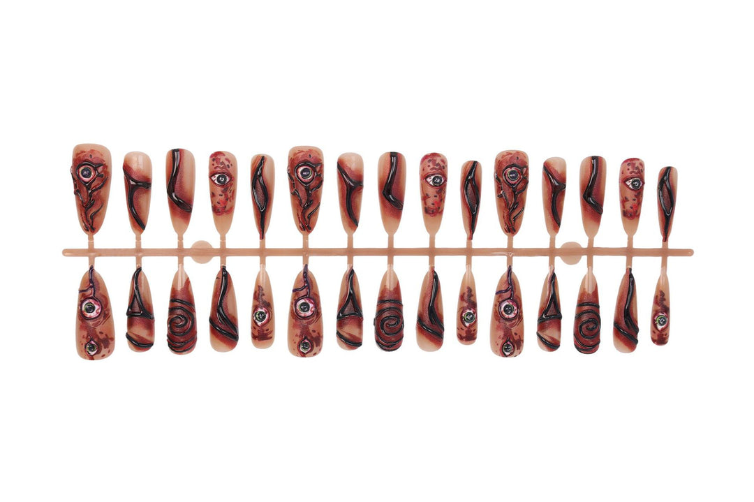 Creative nail art set with creepy design Bowlift