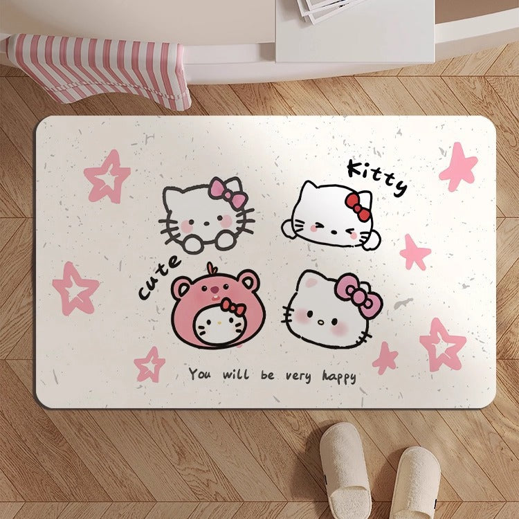 Cute Kitty-Themed Memory Foam Bath Mat Bowlift