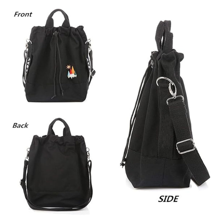 Leisure backpack with decorative embroidery and adjustable carrying system Bowlift