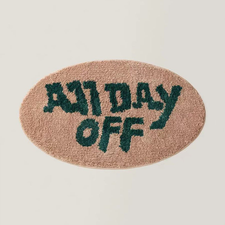 Inspirational Phrase Oval Rug Bowlift