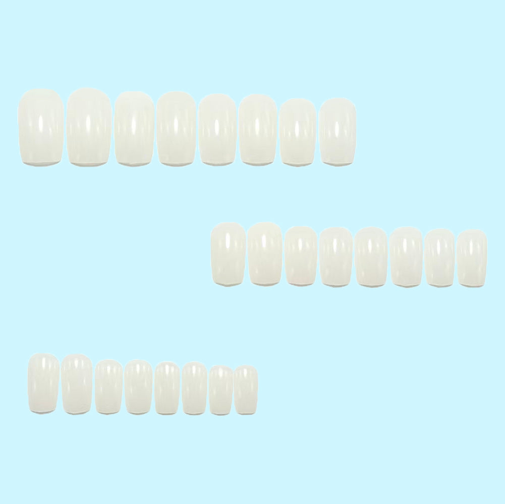 Artificial nails in elegant French design with high-gloss finish Bowlift