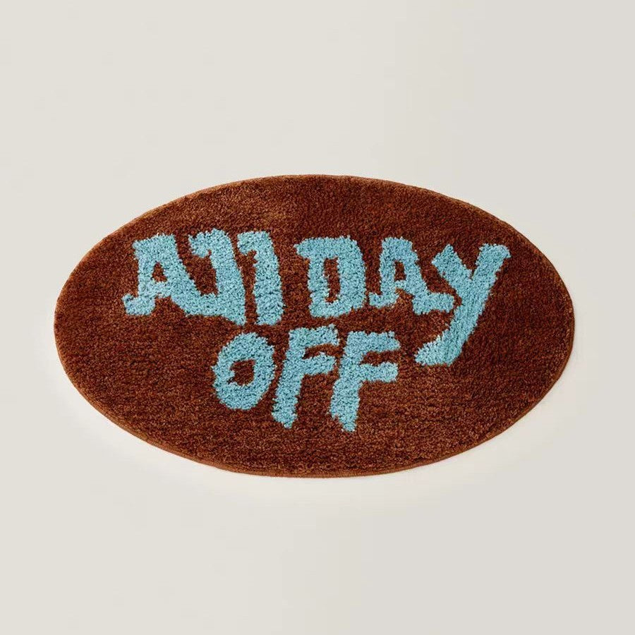 Inspirational Phrase Oval Rug Bowlift