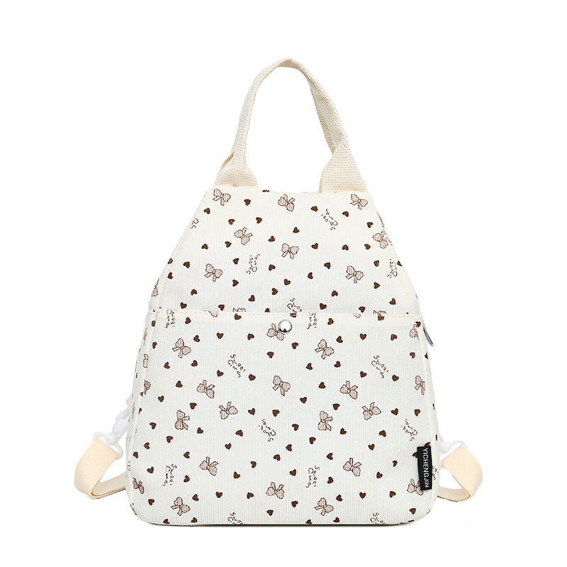 Cord Backpack with Playful Designs Bowlift