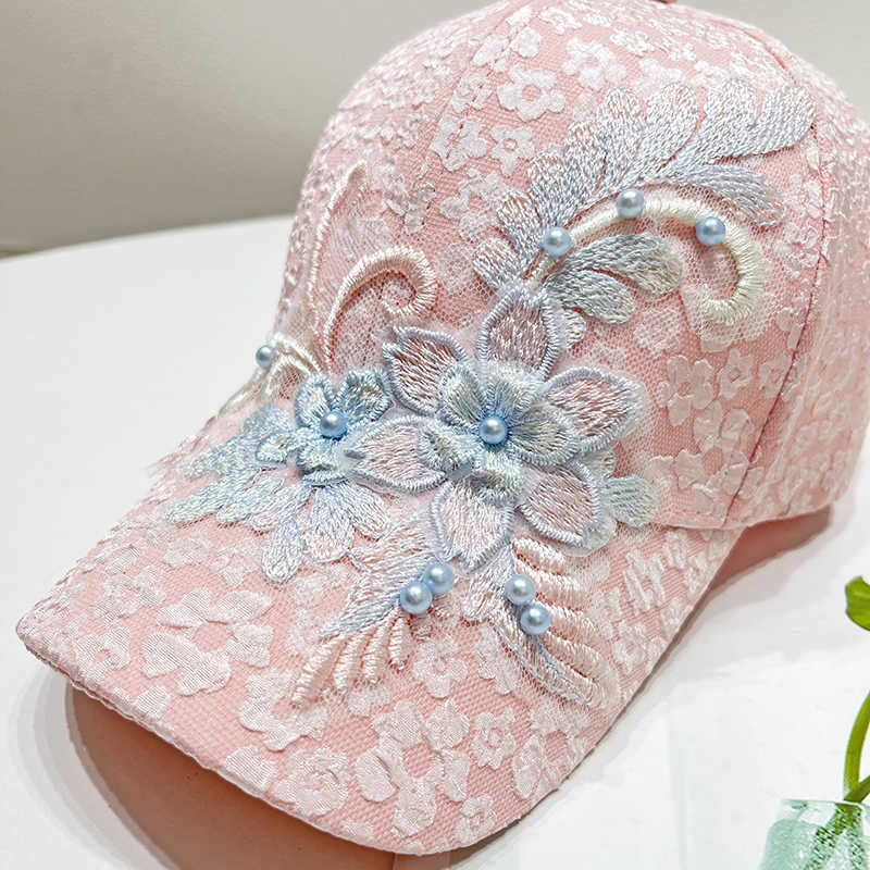 Women's Embroidered Lace Baseball Cap Bowlift