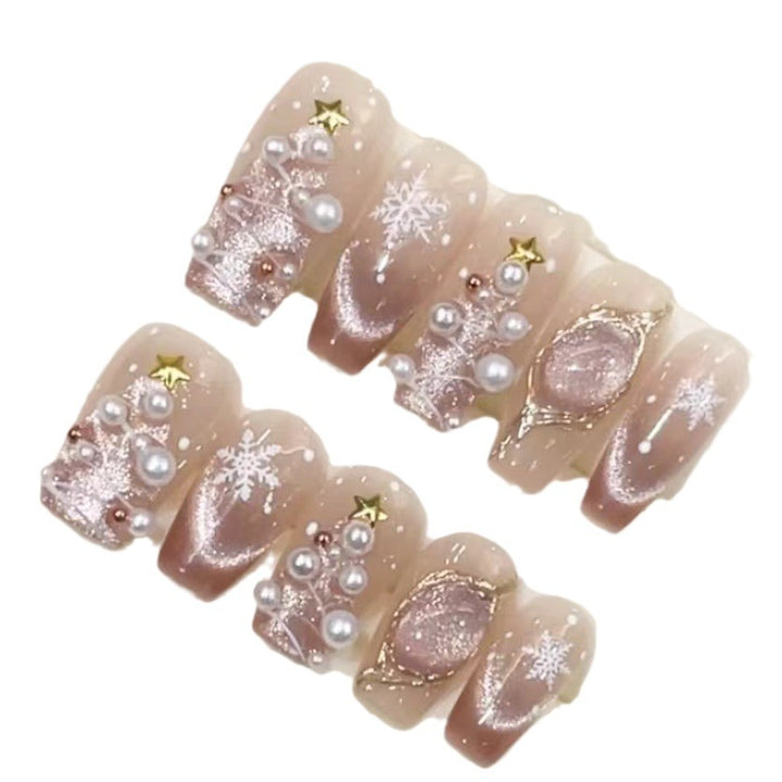 Decorative Festive Press-On Nails Bowlift